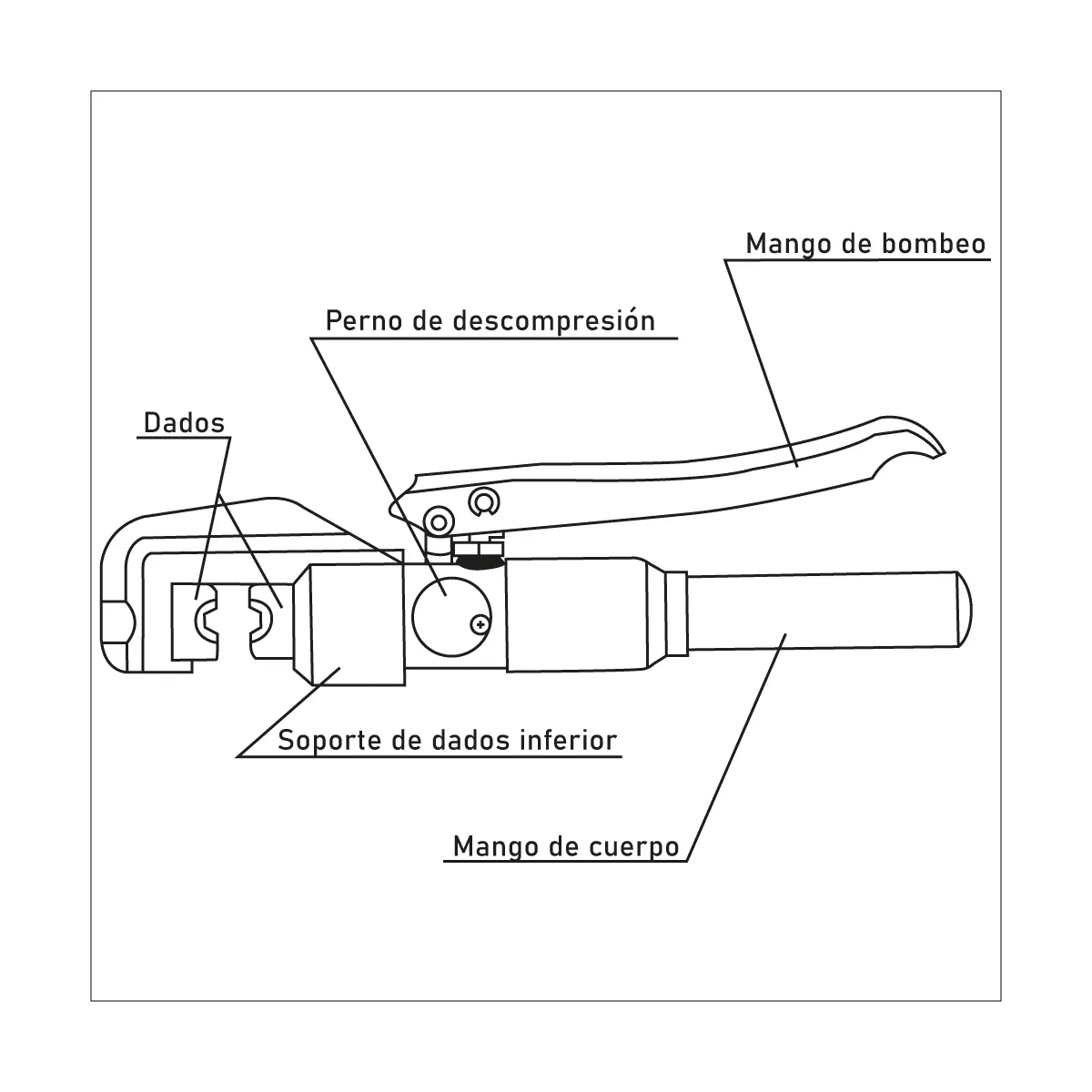 Prensa Terminal Hidráulico Para Cu 4 -70 mm2 Pro YQK?702