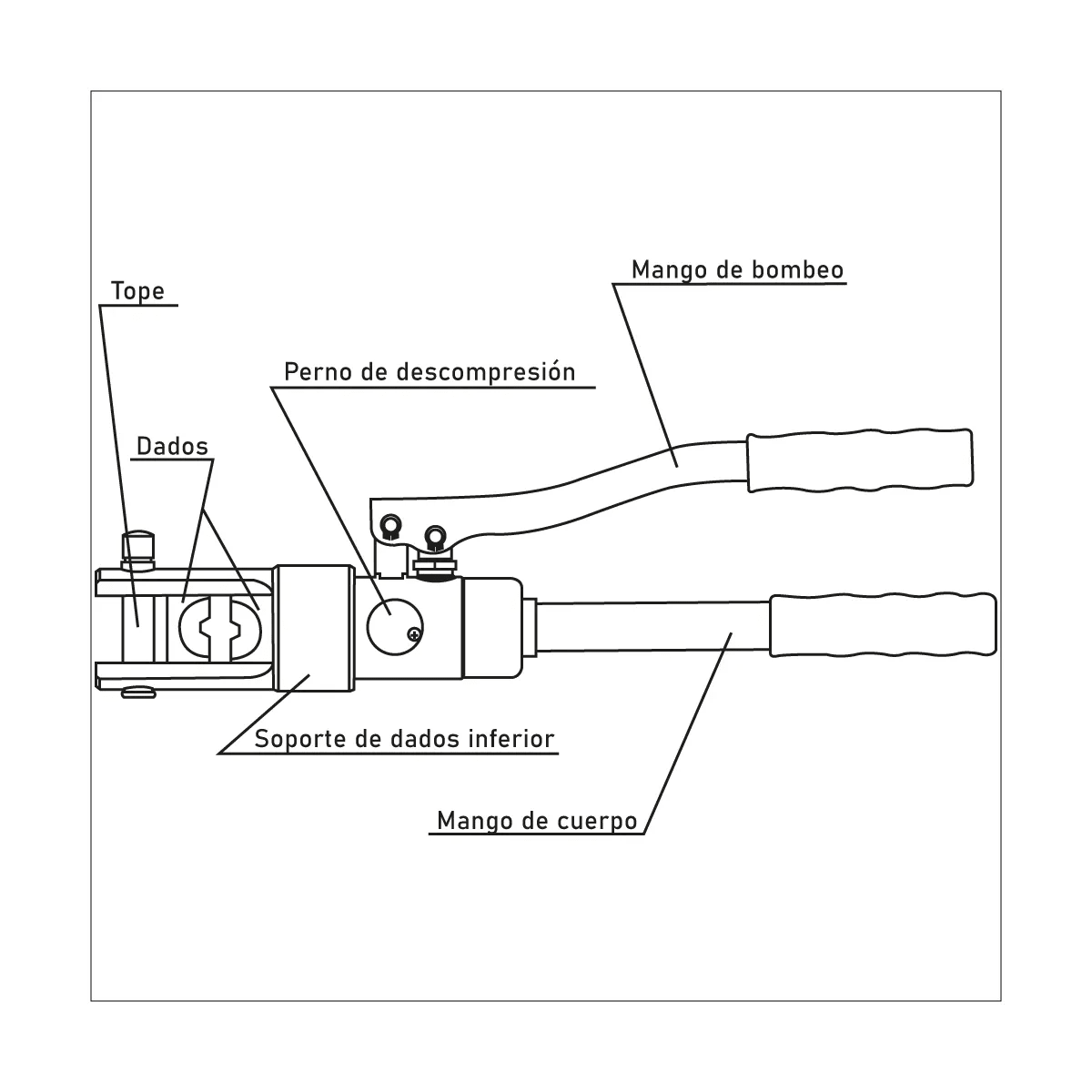 Prensa Terminal hidráulico Para Cu 16 a 300 mm2 Pro YQK?3002