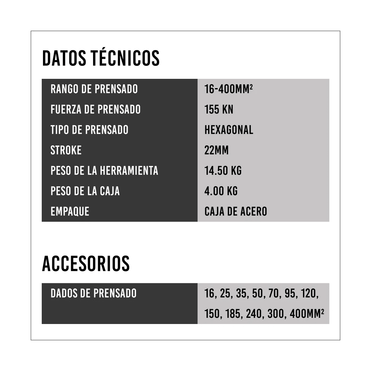 Prensa Terminal Hidraúlico Para Cu 16 – 400 mm2 Pro FYQ?4003