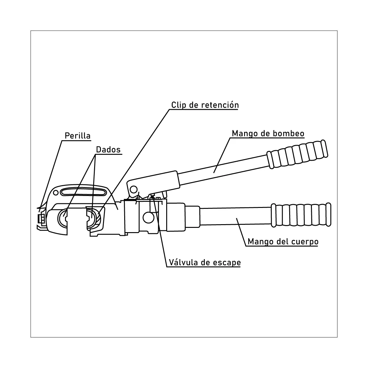 Prensa Terminal Hidráulico Industrial Para Cu 50 – 400 mm2 CYO?510B2