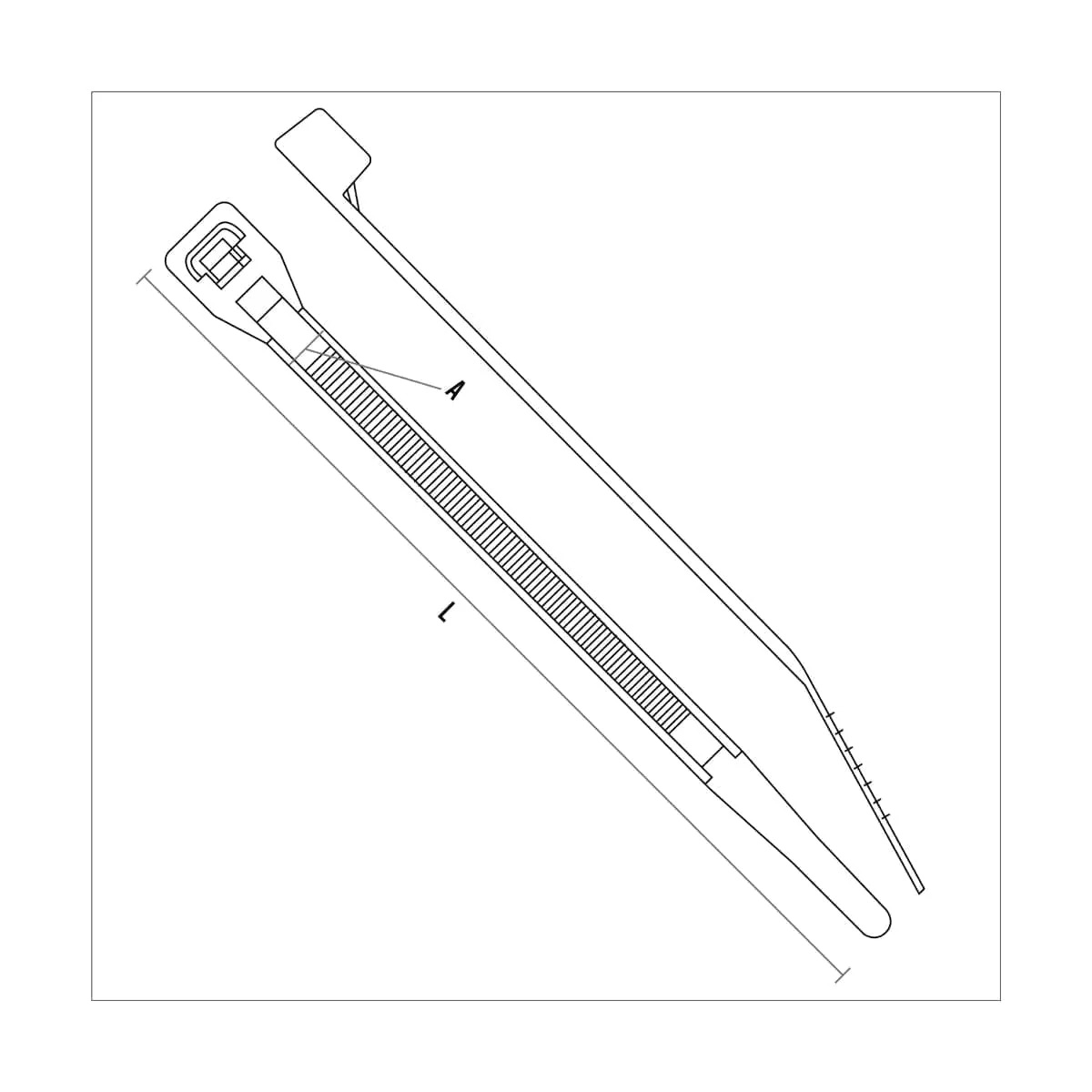 Cintillo Blanco P/ Cable 500x4.8 mm (Nylon 6.6) 0