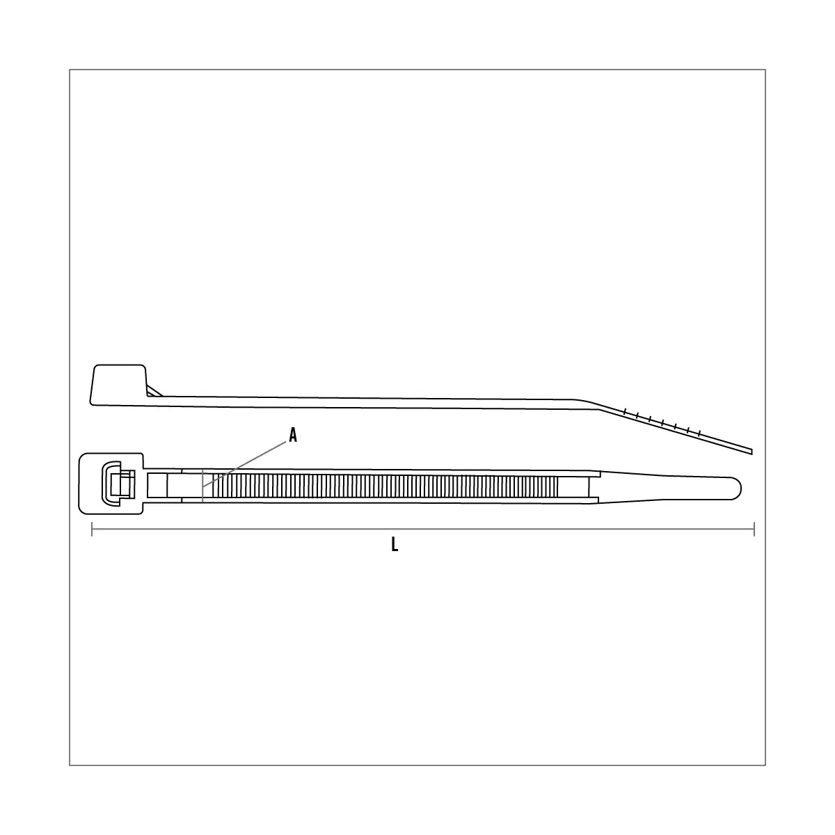Cintillo Negro P/ Cable 450x7.6 mm (Nylon 6.6) 0