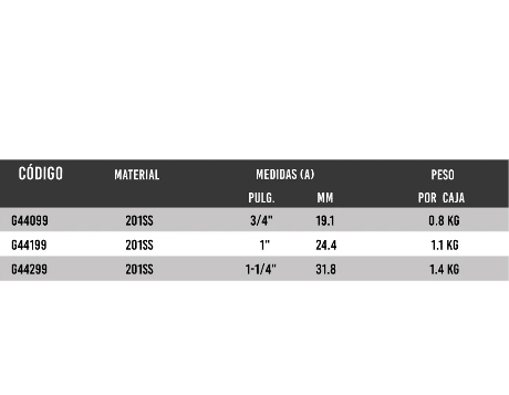 Grapa Tipo Hebilla De Acero Inoxidable 5/8