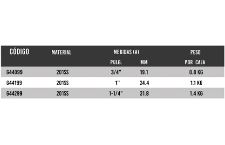 Hebilla Band-it De Acero Inoxidable 3/8