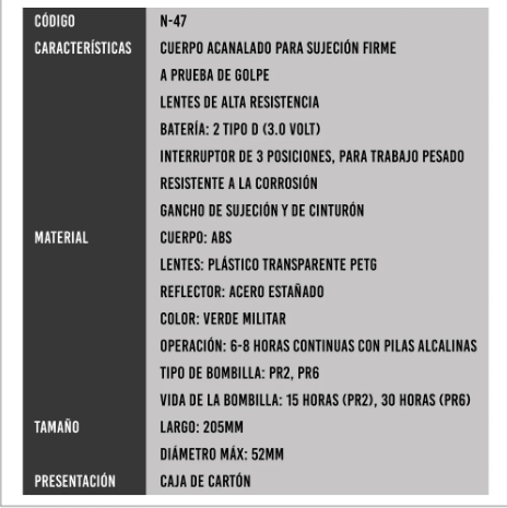 Linterna Uso Militar E Impermeable N-47 Fulton3