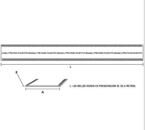 Fleje De Acero Inoxidable 316SS 3/4
