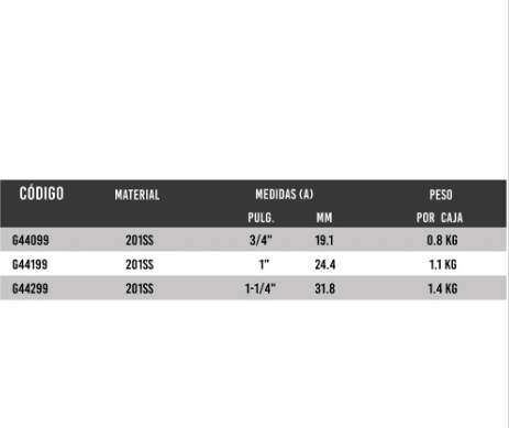 Hebilla De Acero Inoxidable 1/4
