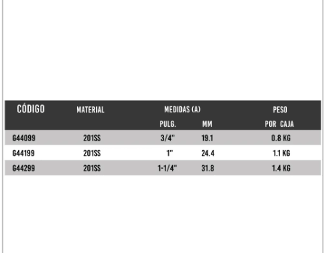 Hebilla Gigante De Acero Inoxidable 3/4