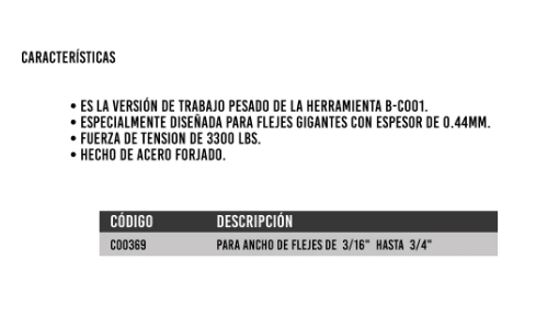 Herramienta De Flejado De Alta Resistencia 1/4