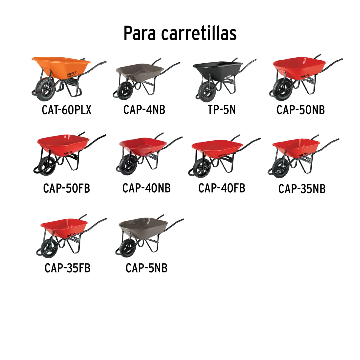 Chumaceras Para Carretillas De 1 Llanta EXPERT/TRUPER/PRETUL 118763