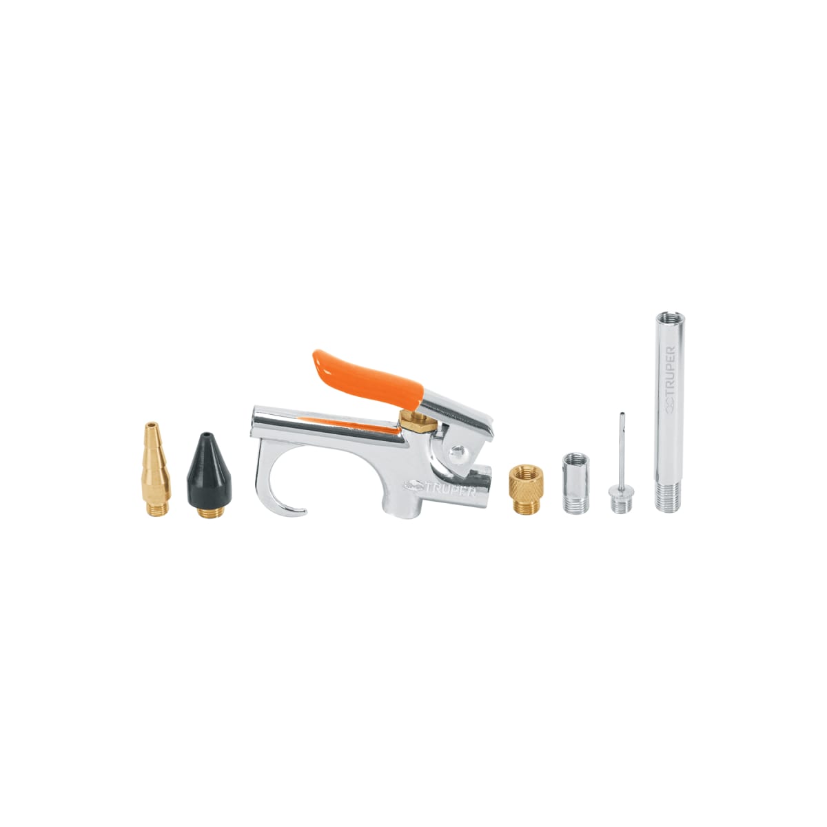 Juego De Pistola Sopleteadora C/2 Boquillas Y 4 Accesorios Truper 19078 0