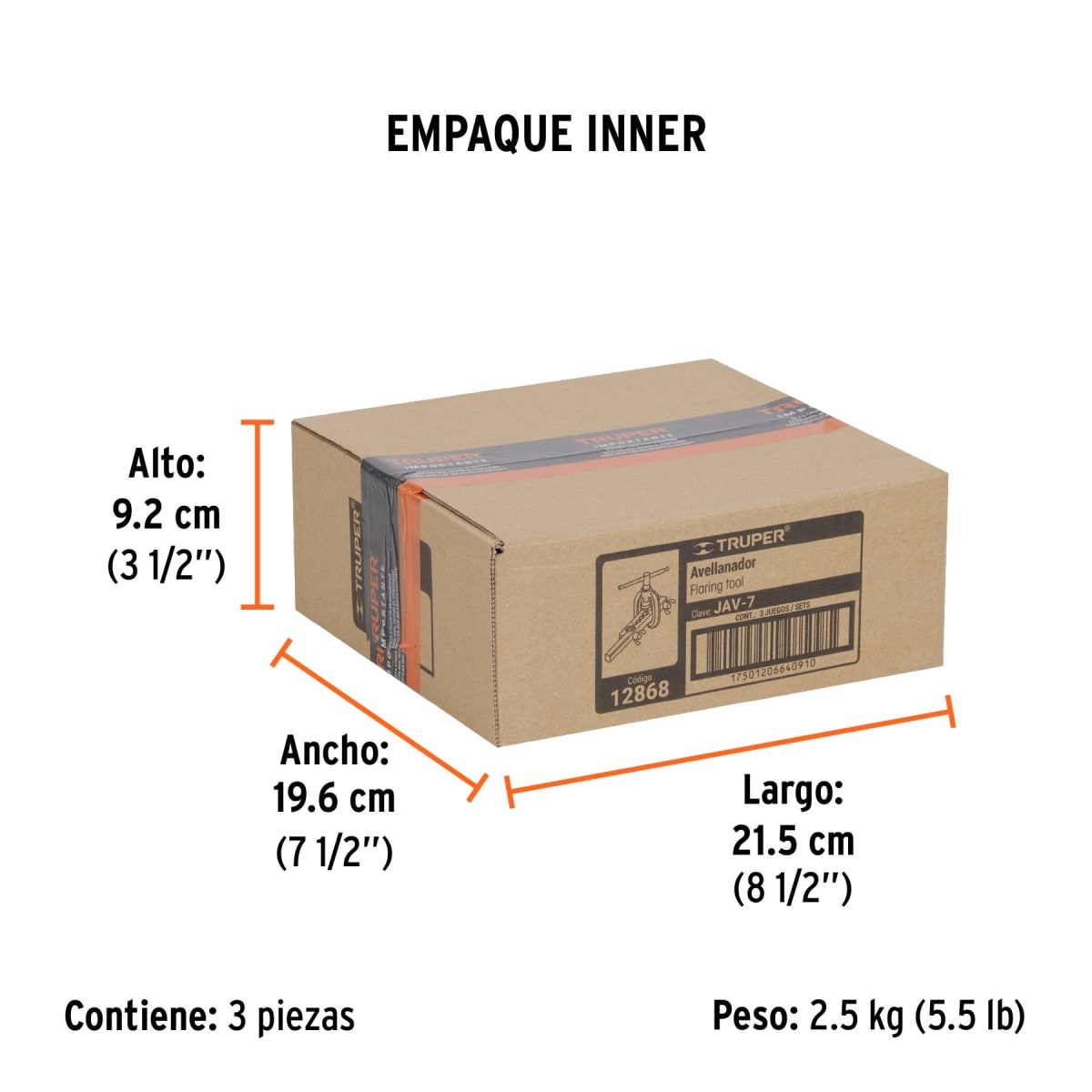 Avellanador de Tubos 3/16