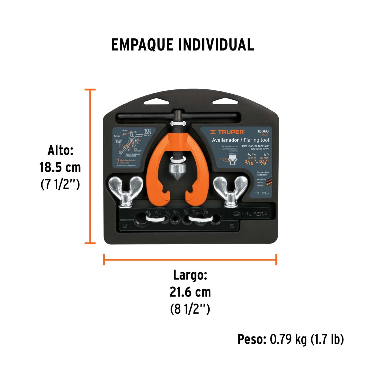 Avellanador de Tubos 3/16
