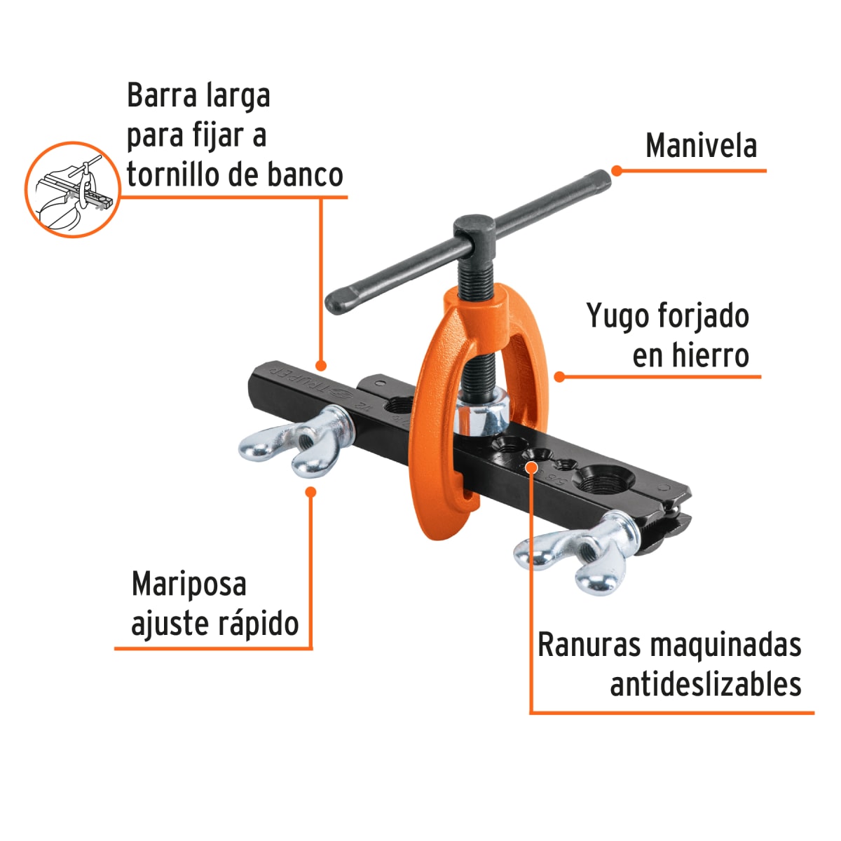 Avellanador de Tubos 3/16