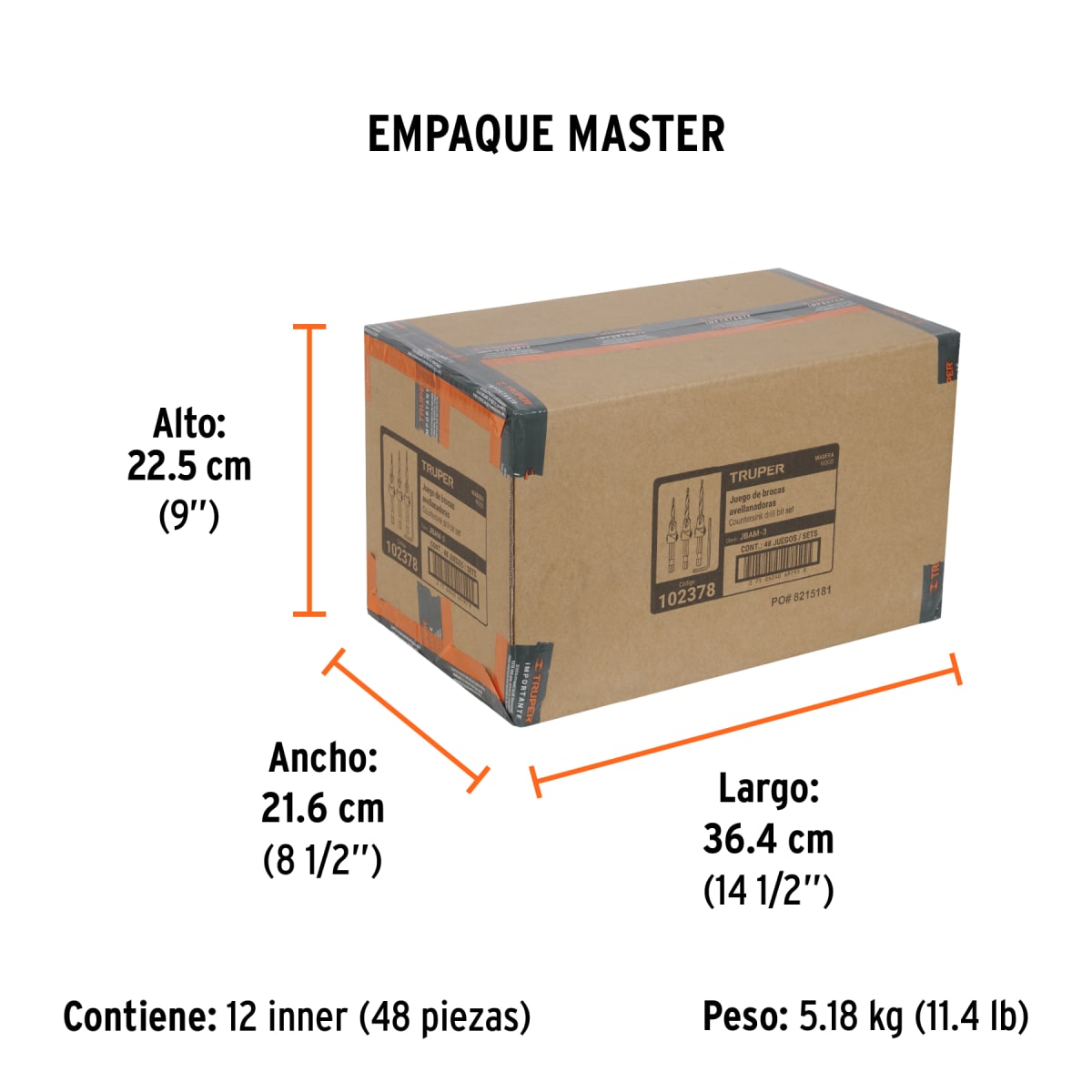 Juego De Brocas Avellanadoras HSS 1/4