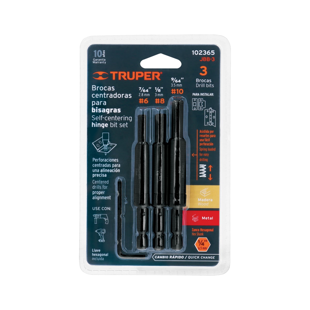 Juego De Brocas Forstner Para Madera 3 Piezas Truper 102365 0