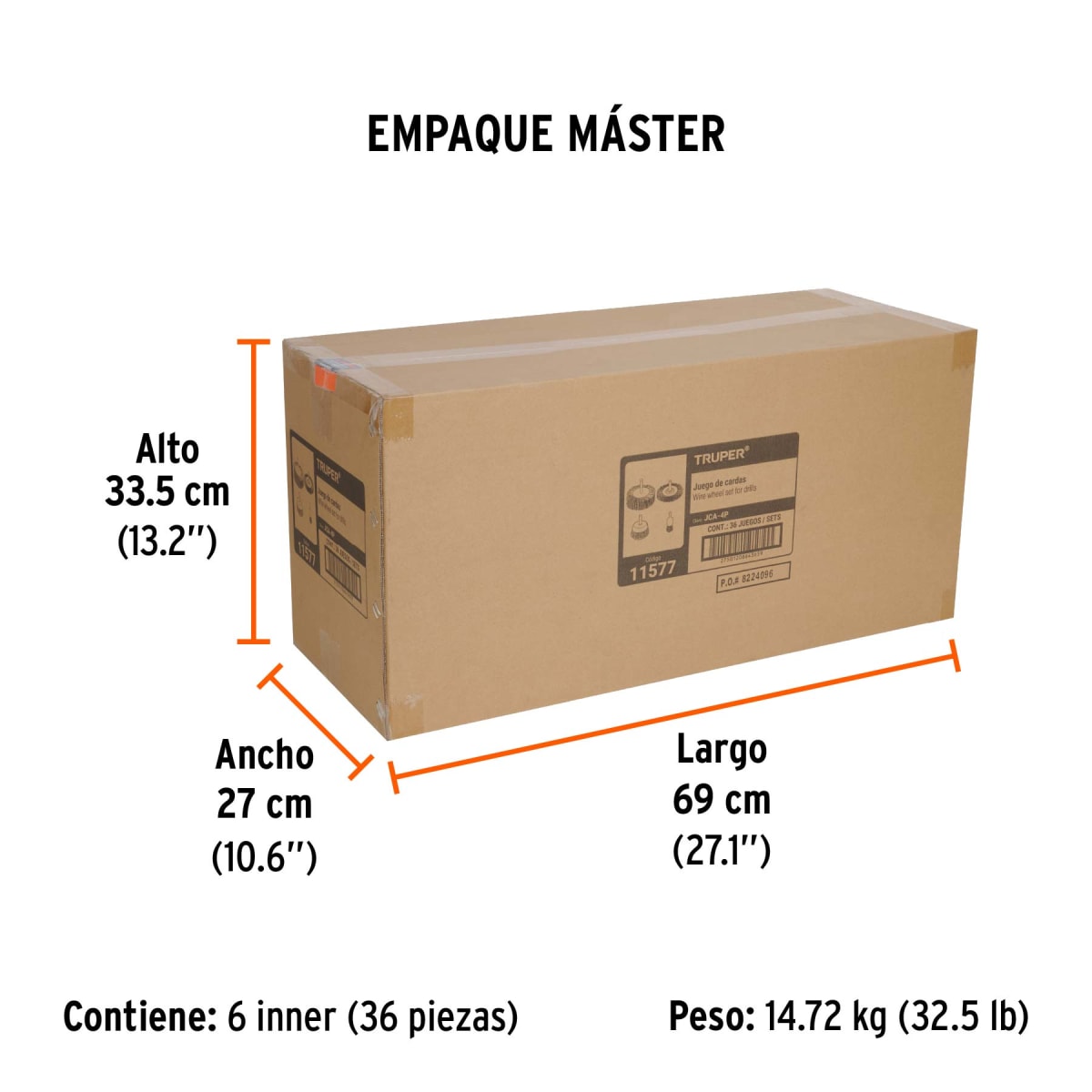 Set De Escobillas Cardas Para Taladro 4Pzs Truper 115777