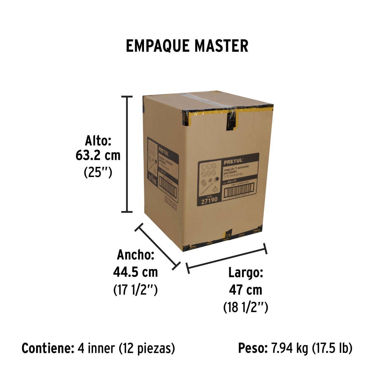 Juego de 11 Accesorios Multiusos  de Limpieza y Pulido  Para Taladro Pretul 271905