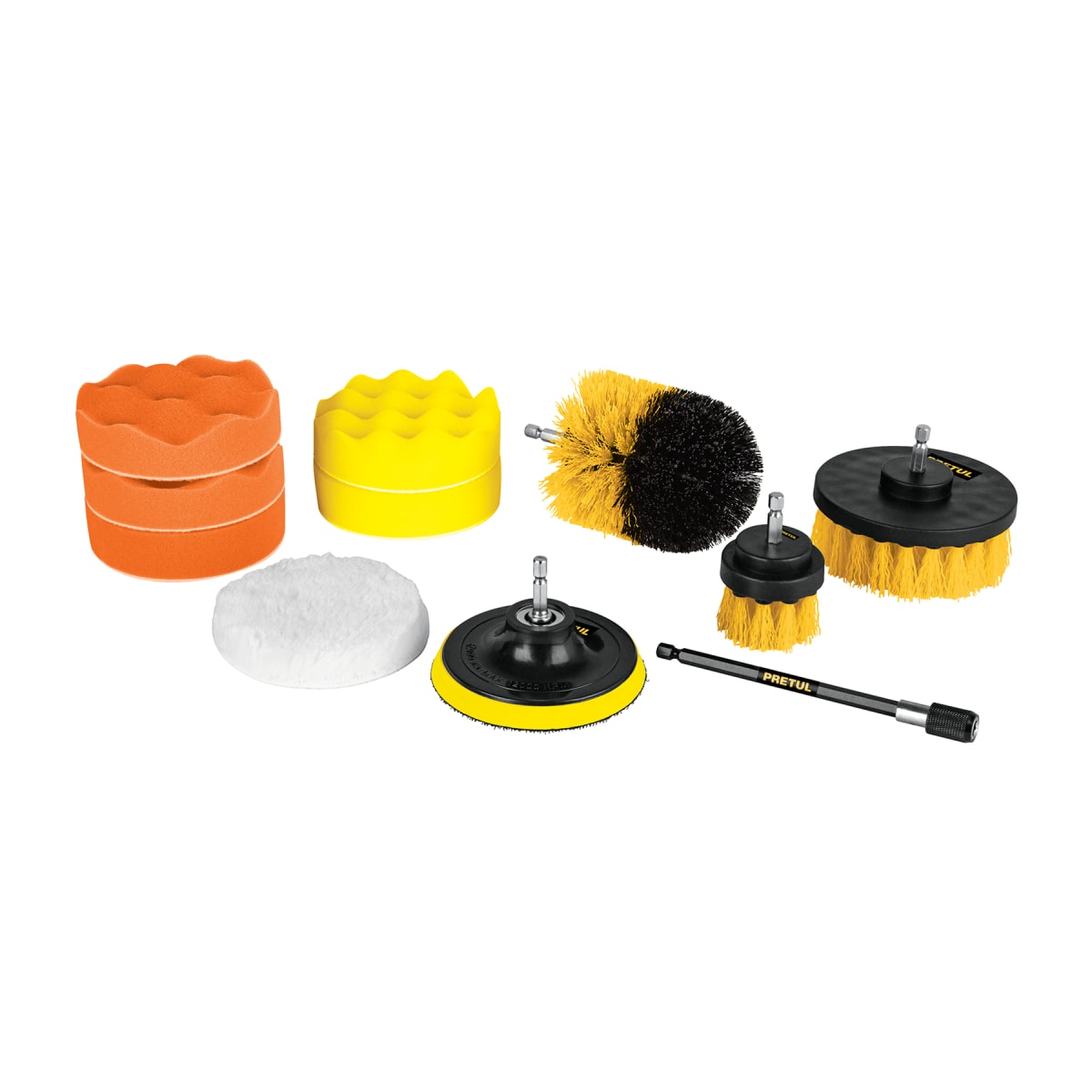 Juego de 11 Accesorios Multiusos  de Limpieza y Pulido  Para Taladro Pretul 27190 0