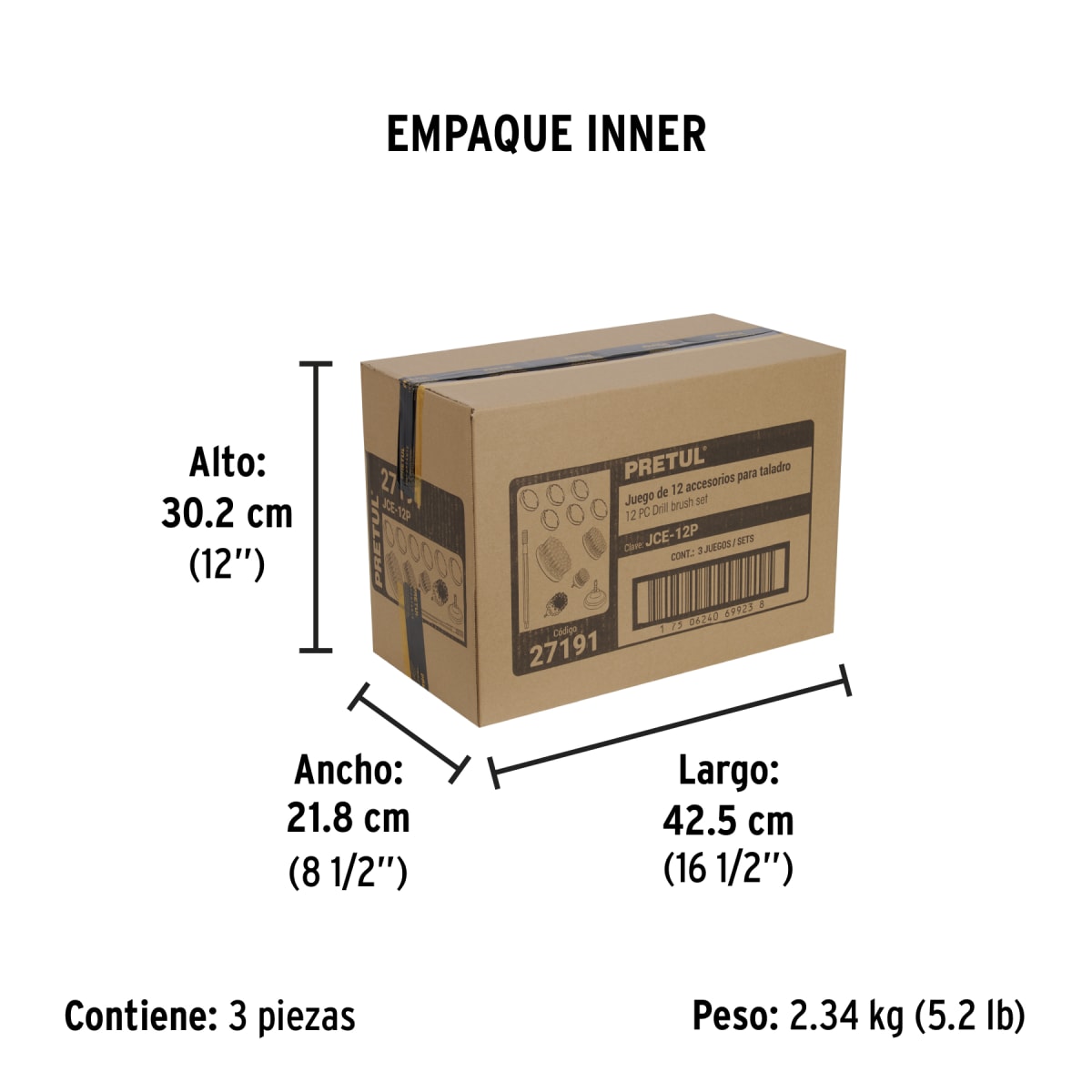 Juego De Accesorios De Limpieza Y Pulido 12 Piezas Pretul 271913
