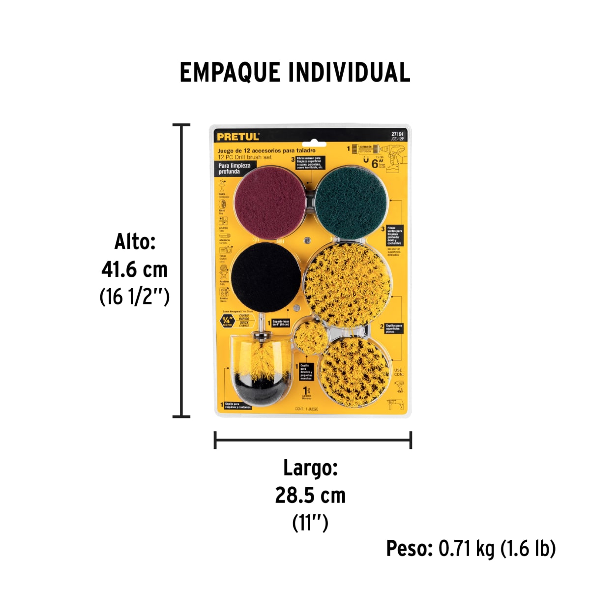 Juego De Accesorios De Limpieza Y Pulido 12 Piezas Pretul 271914