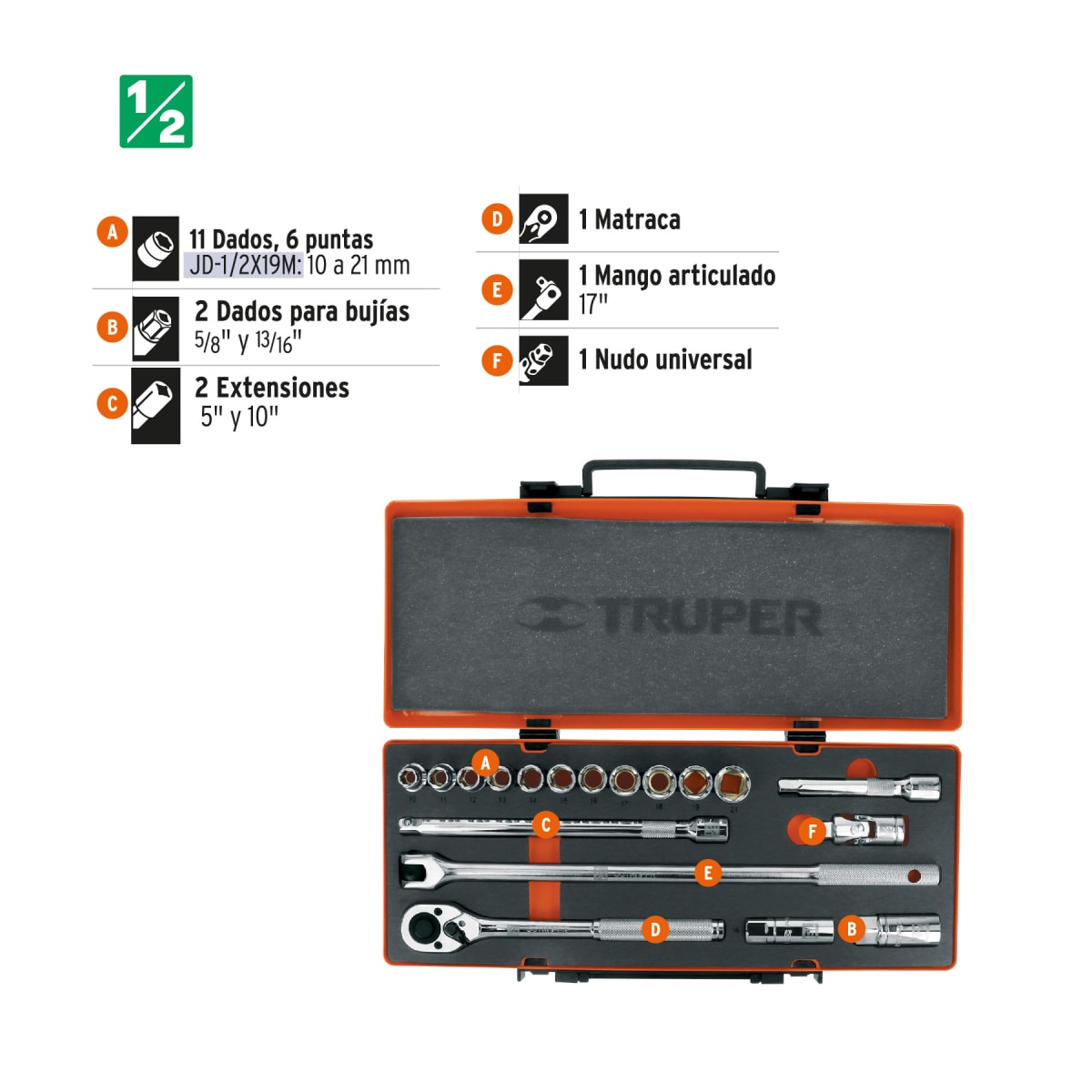 Juego De Herramientas 1/2