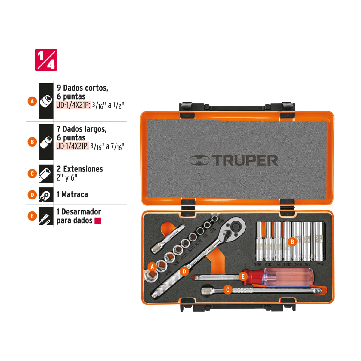 Juego de Herramientas 1/4