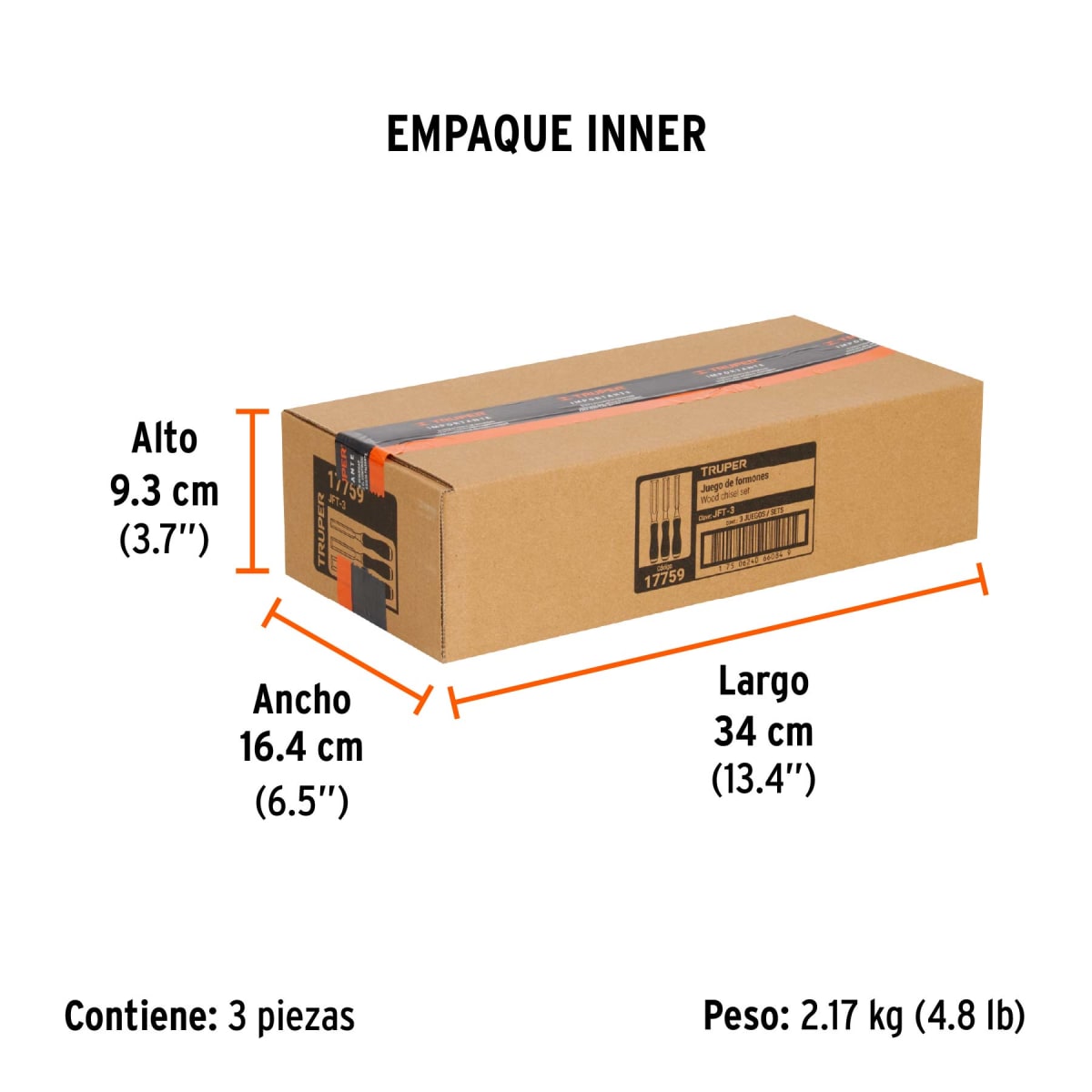 Juego De 3 Formones Truper 177596