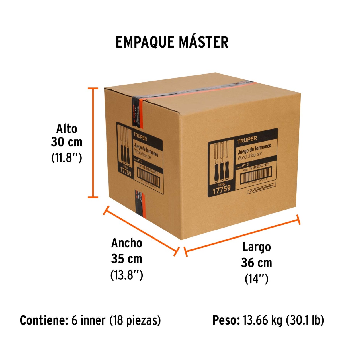 Juego De 3 Formones Truper 177597