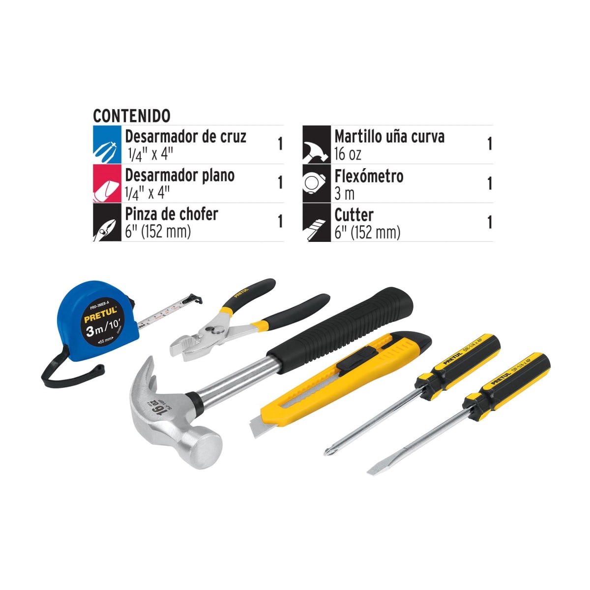 Juego De Herramientas 6 Piezas Pretul 229723