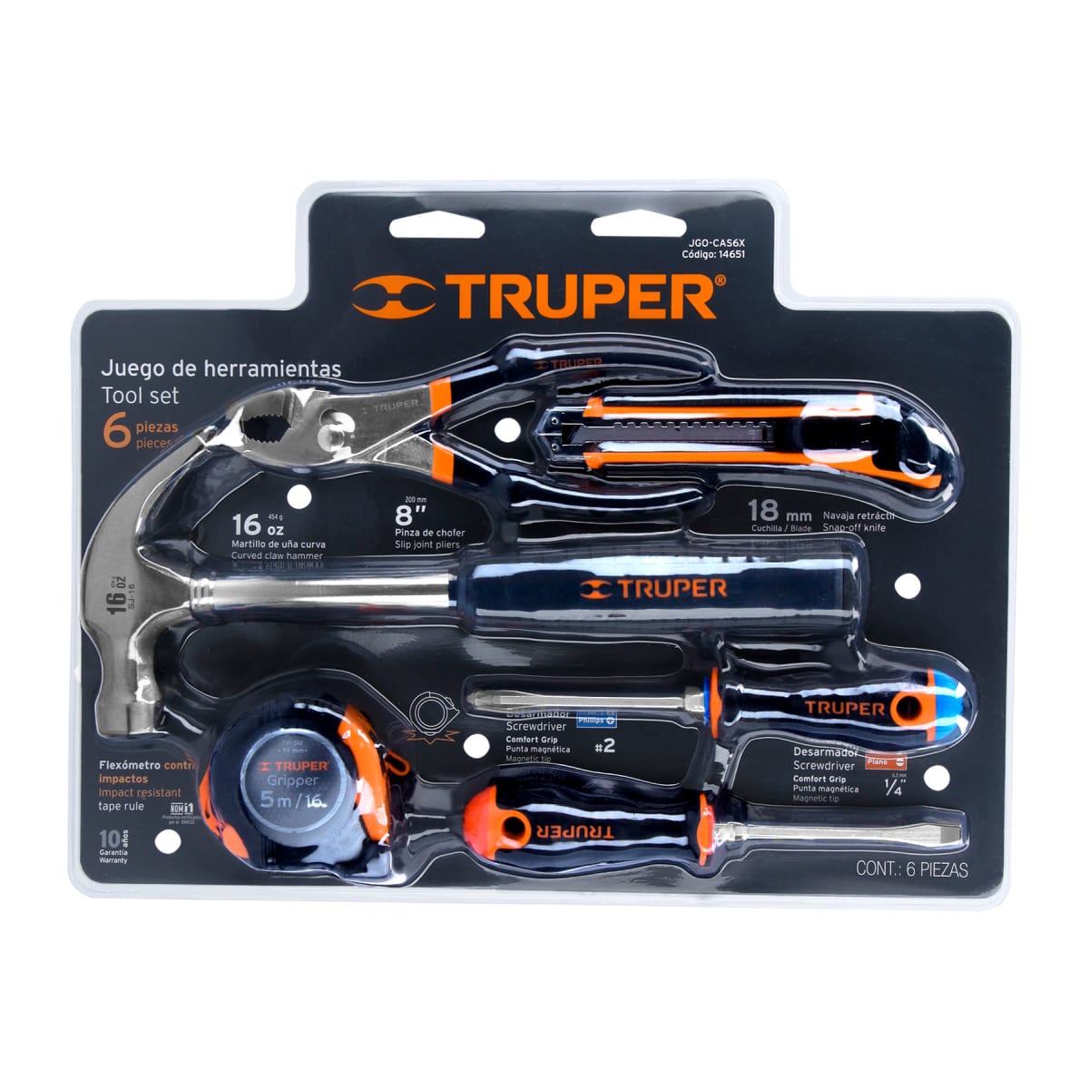 Juego De Herramientas 6 Piezas Truper 146514