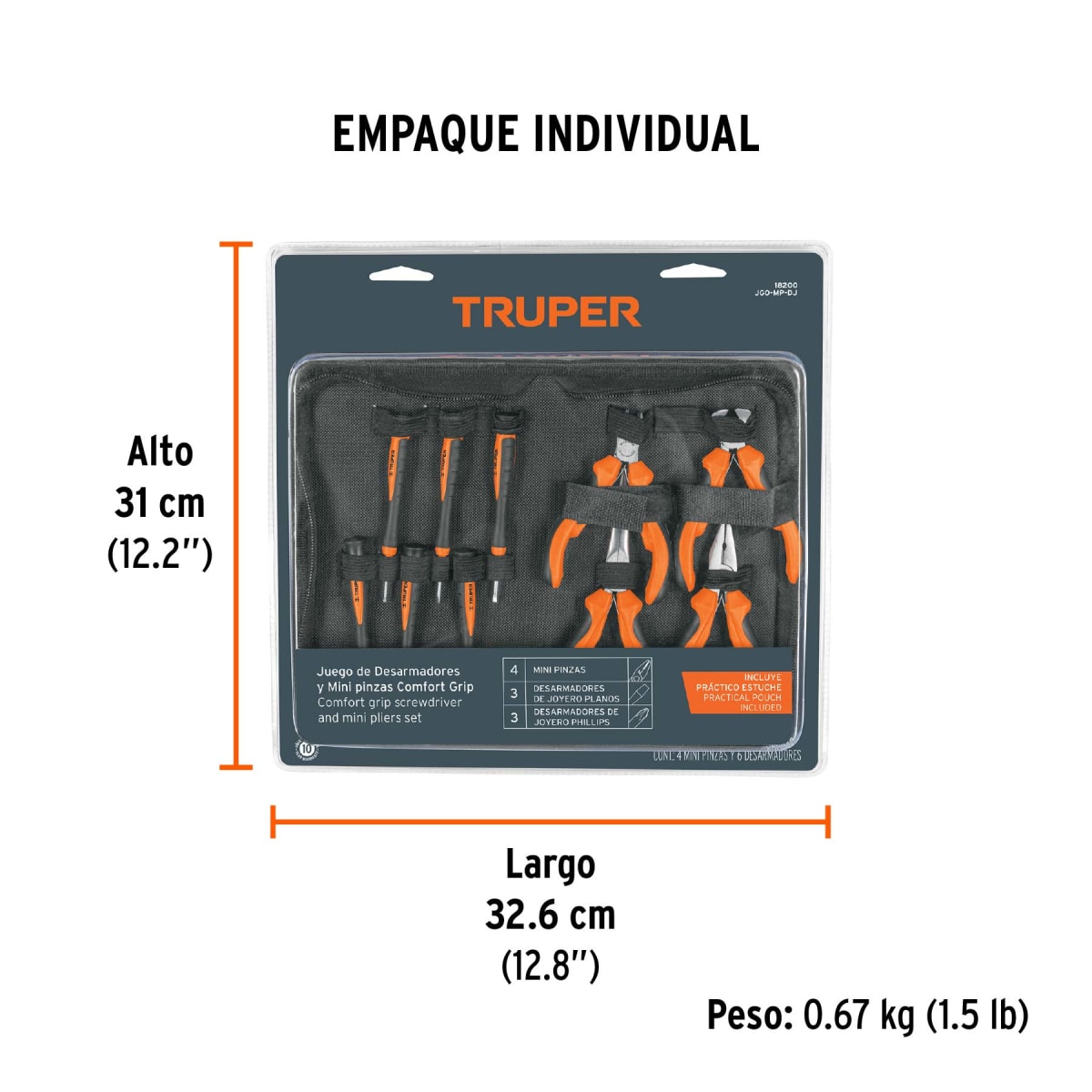 Juego De Alicates Miniatura Y Desarmadores De Joyero Truper 182002