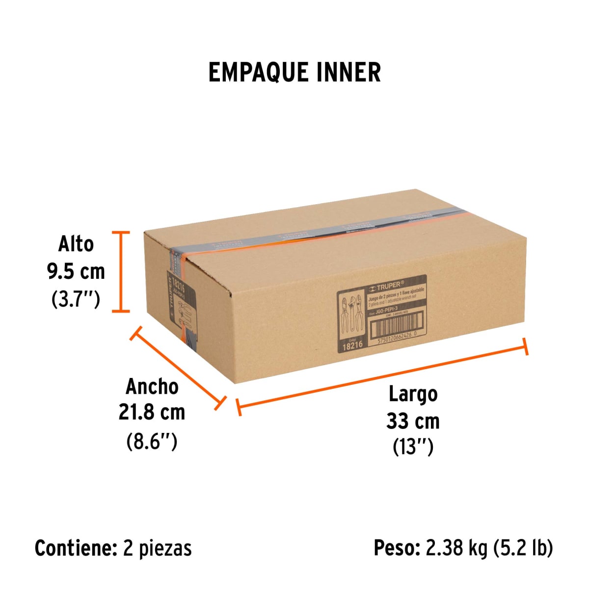 Juego de 2 alicates y llave francesa mango de pvc Truper3