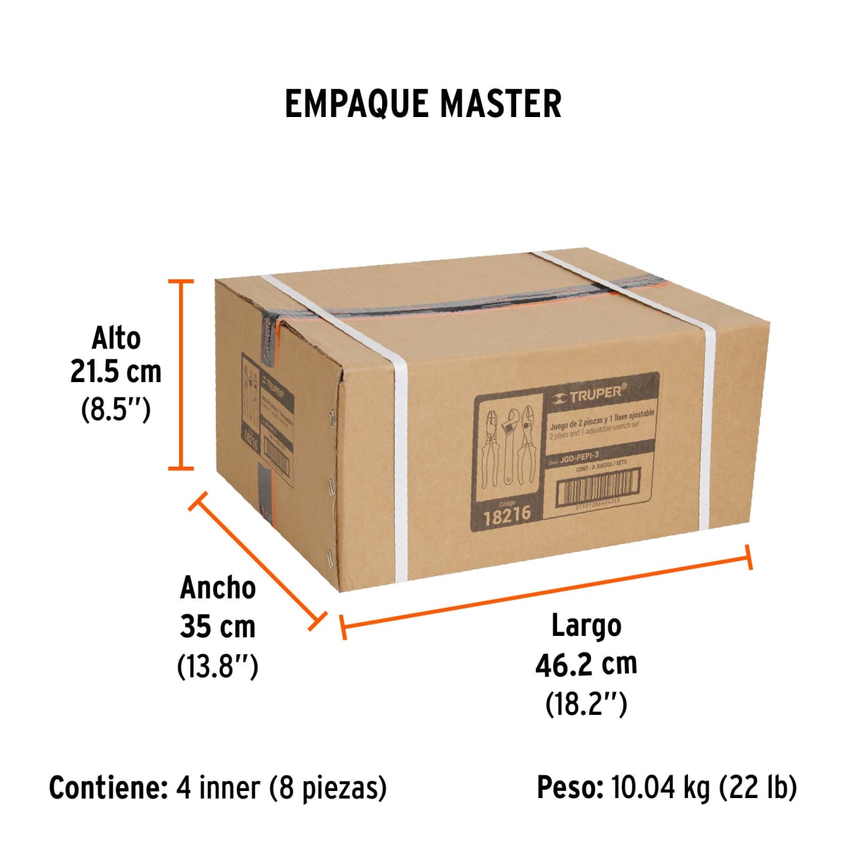 Juego de 2 alicates y llave francesa mango de pvc Truper4