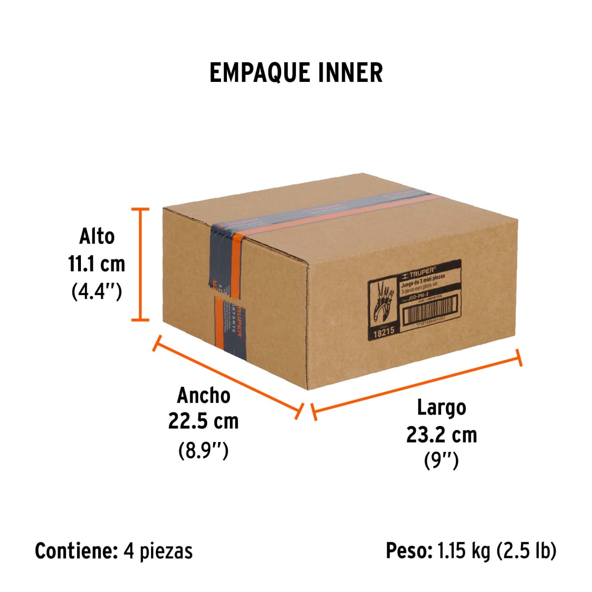 Juego De 3 Alicates Miniatura Comfort Grip Truper 182153