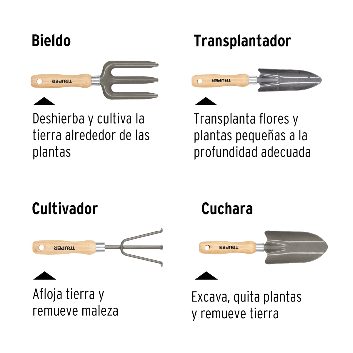 Juego De 4 Herramientas Mangos De 6