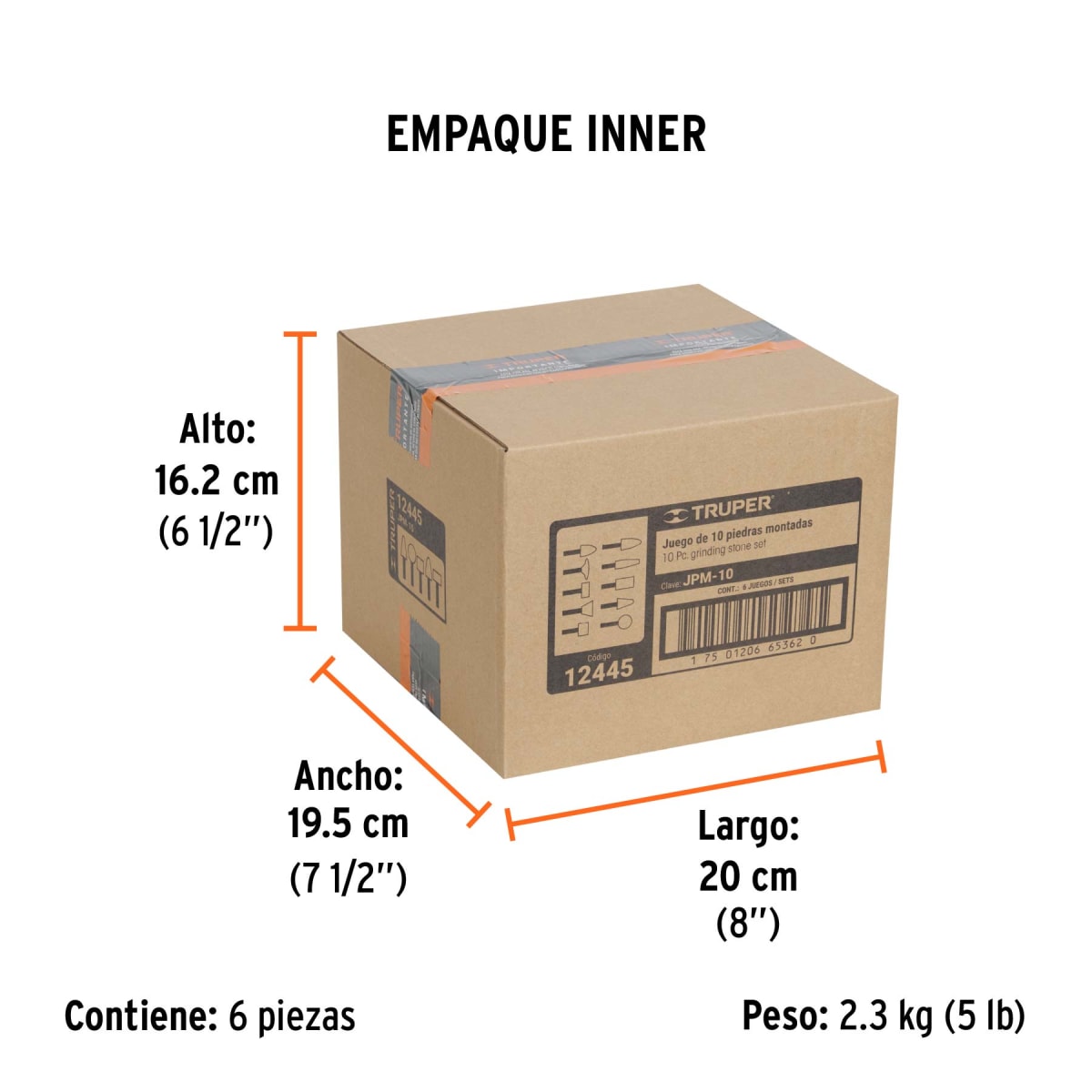 Piedra Montada Rosada 10 Pzas. GR60 Truper 124454