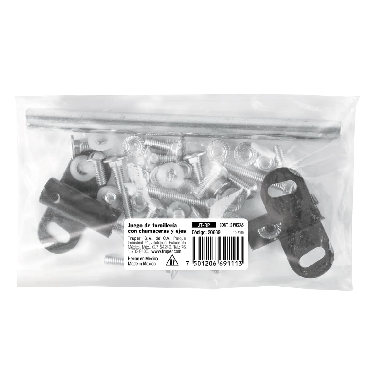 Kit De Tornillos, Chumaceras Y Eje P/Carretillas TP-5N Y Rojas PRETUL 206393