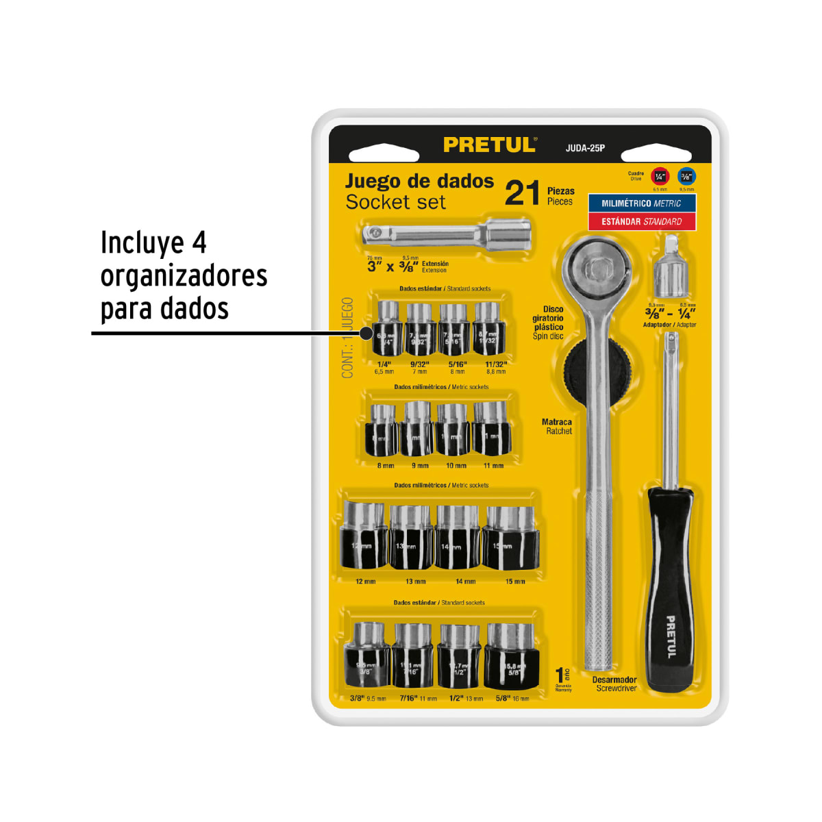 Juego De Dados De 25 Piezas Pretul 211622