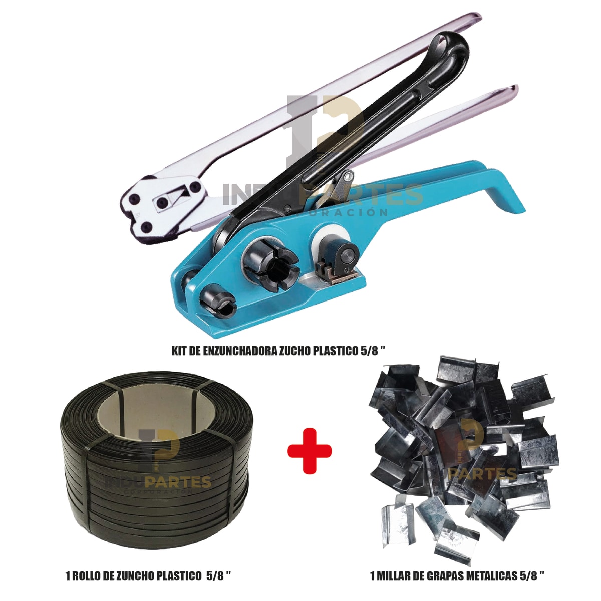Kit De Embalaje 1 (Rollo Zuncho -Tensionadora – Tenaza - Grapas)2