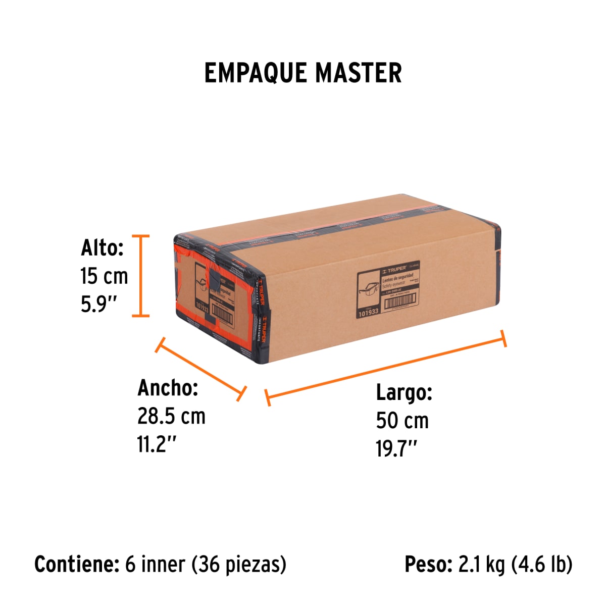 Lentes De Seguridad Mica Clara Con Antiempaño, Classic6