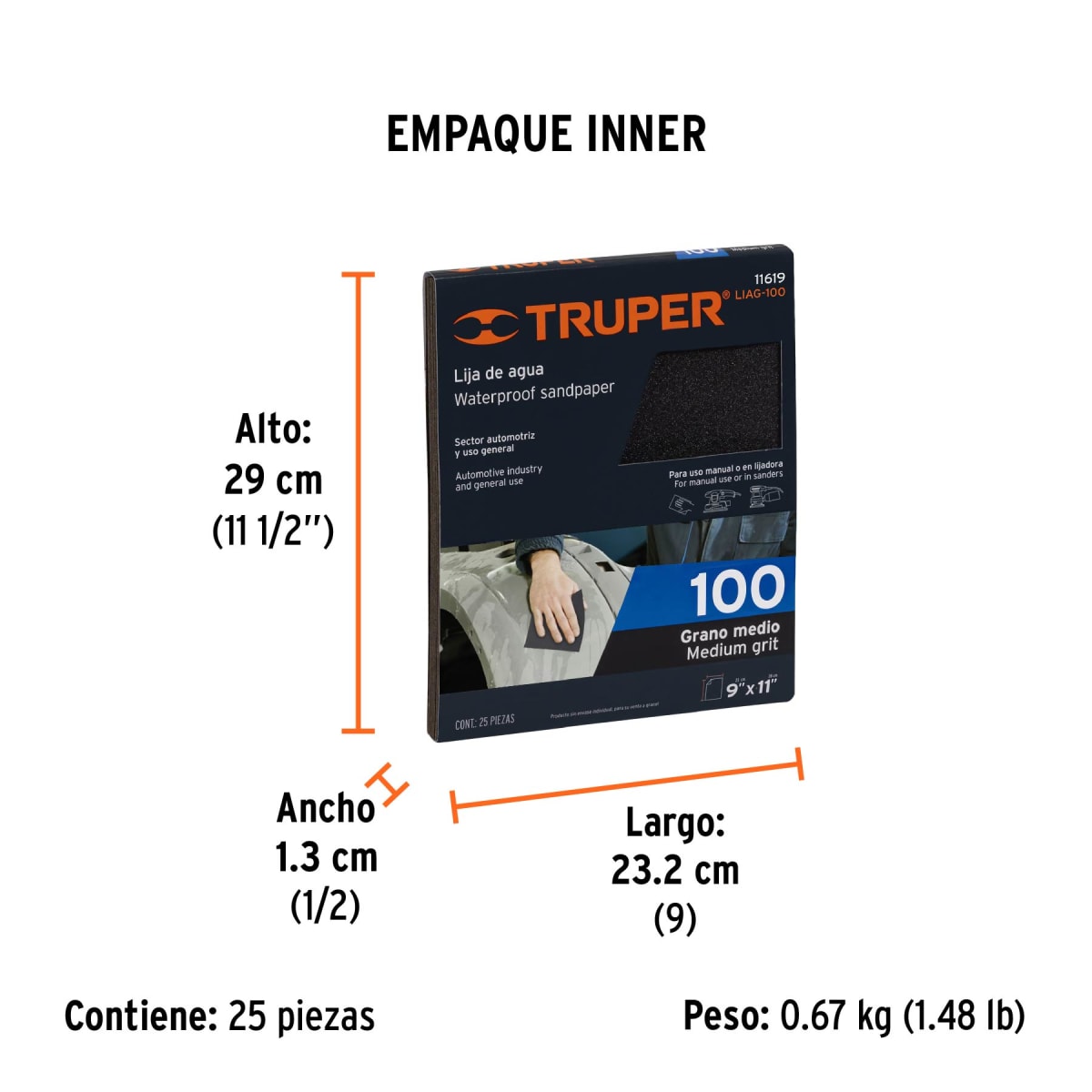 Lija De Agua Grano 100 11619 Truper6