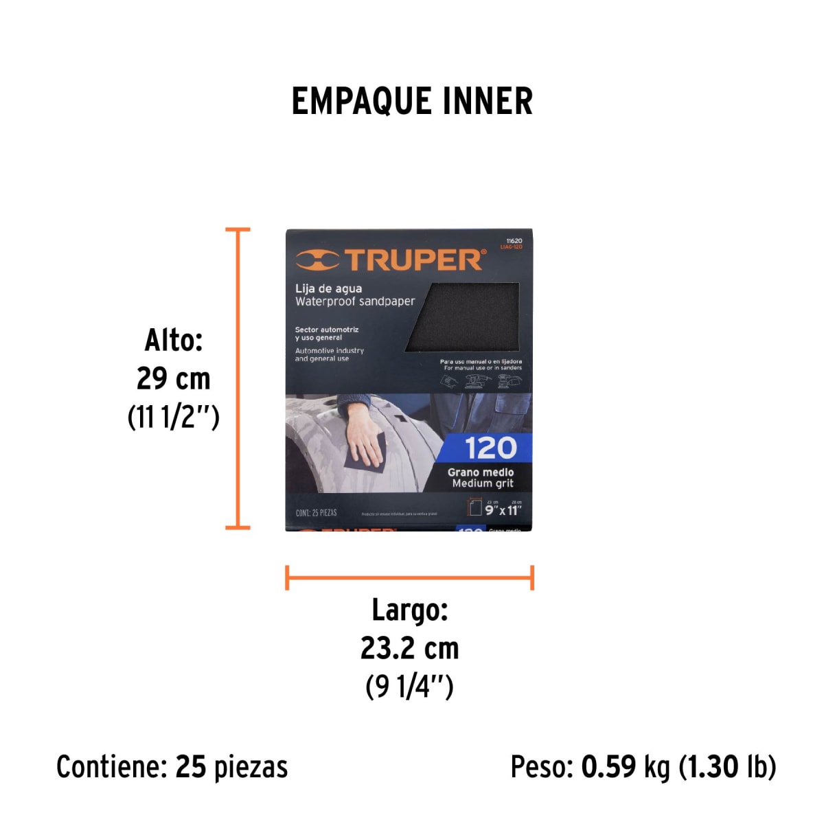 Lija De Agua Grano 120 11620 Truper6