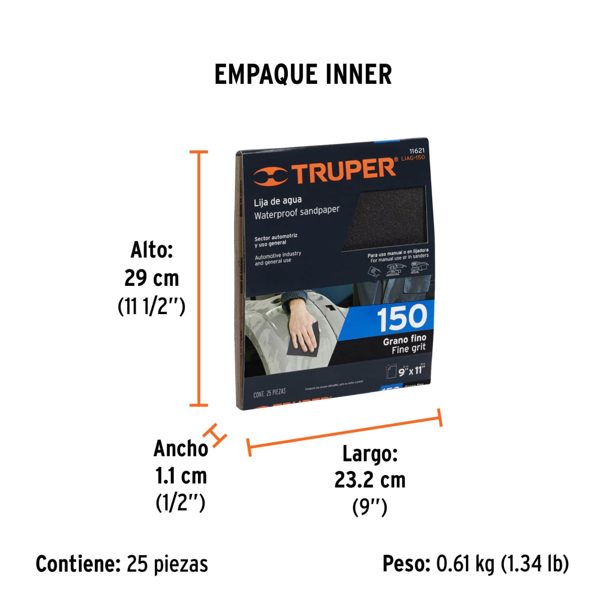 Lija De Agua Grano 150 11621 Truper6