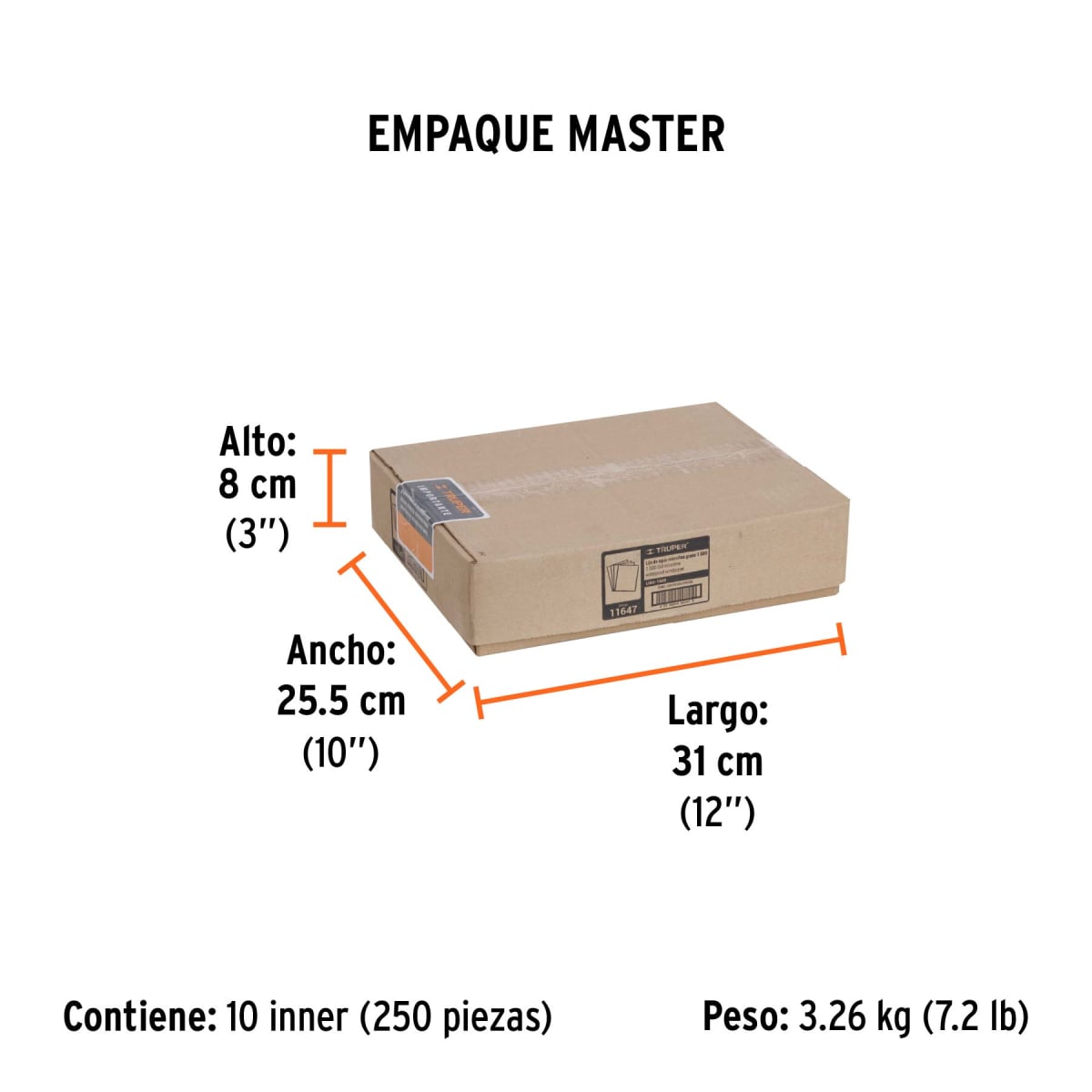 Lija De Agua Microfina Grano 1500 Truper 116477