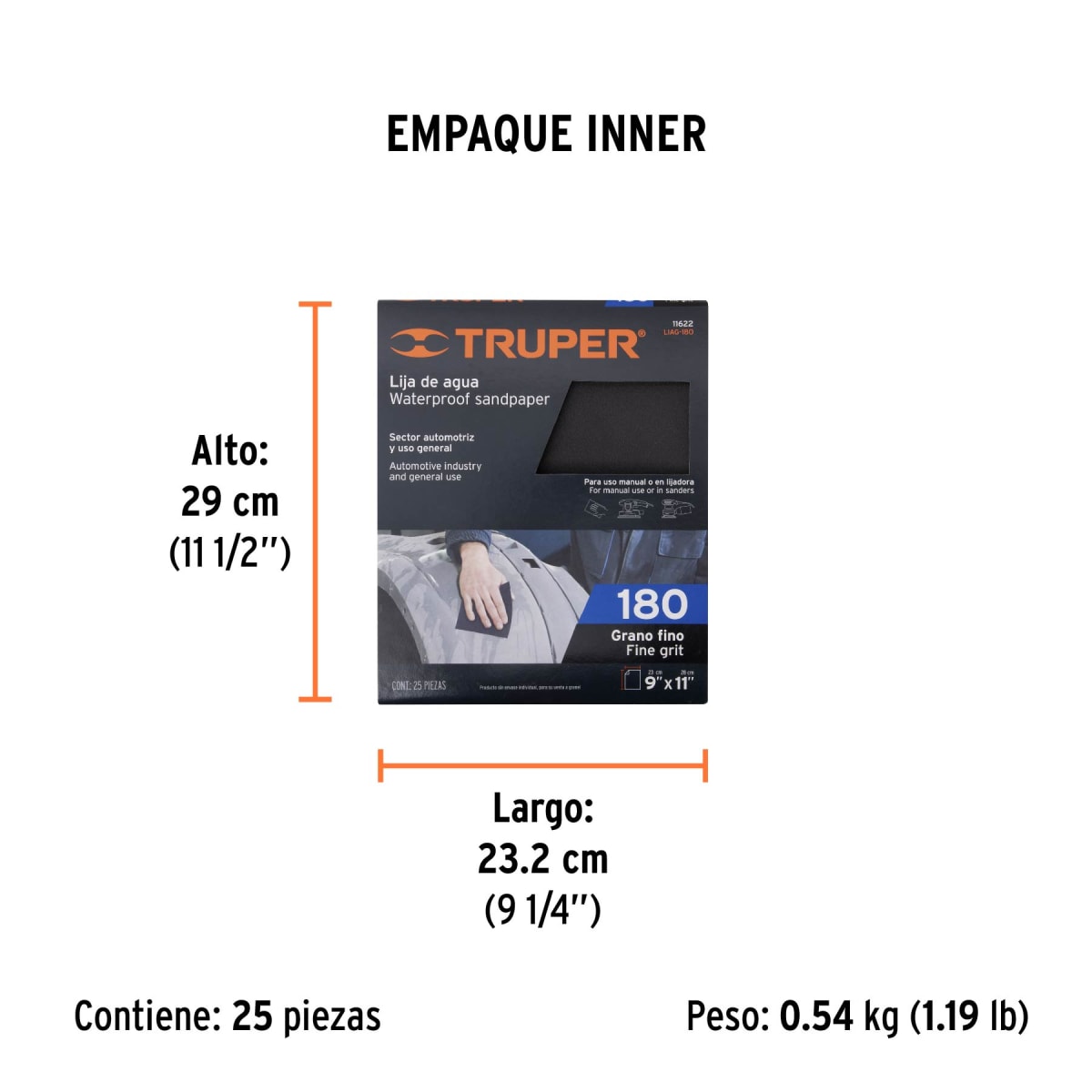 Lija De Agua Grano 180 11622 Truper6