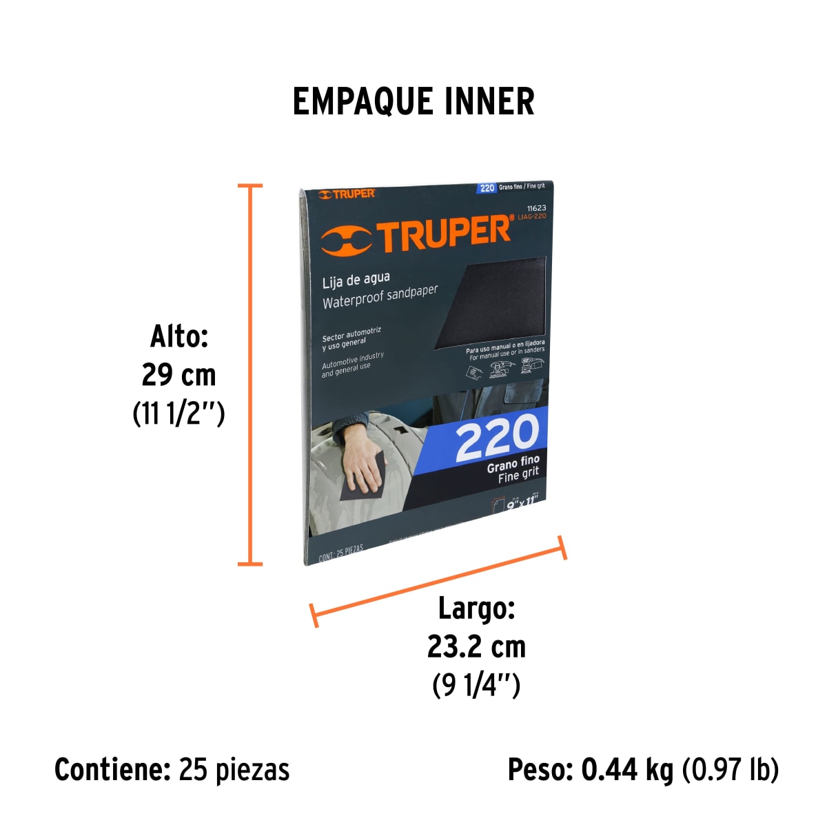 Lija De Agua Grano 220 11623 Truper6