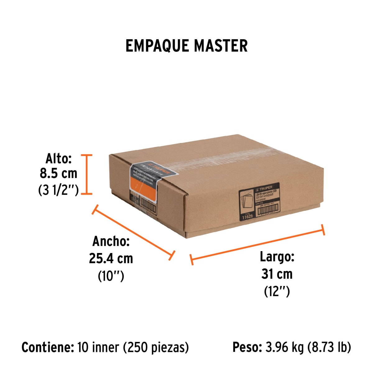 Lija De Agua Grano 320 Truper 116267