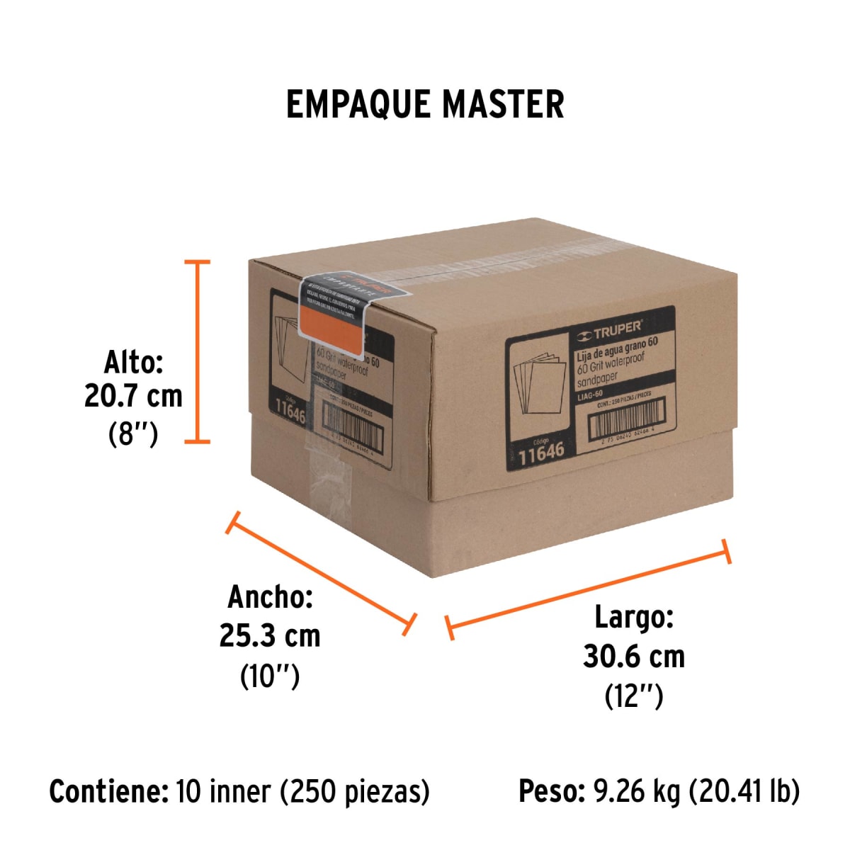 Lija De Agua Grano 60 Truper 116467