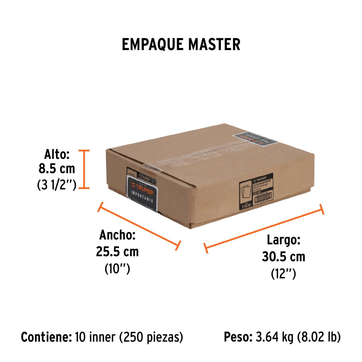 Lija De Agua Grano 600 Truper 116307